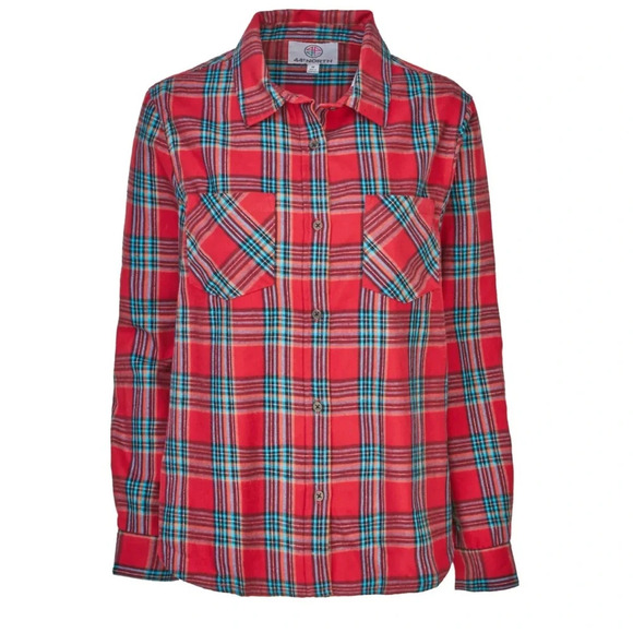 44 North Red Flannel Button Down Shirt size Medium - Picture 1 of 3